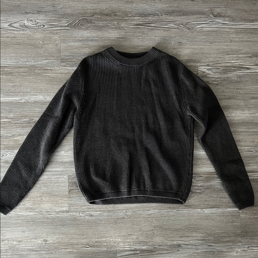 Carly Jean Los Angeles Charcoal Crewneck Sweater